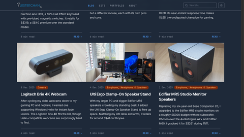 Lester Chan's Website 6.0 - Screenshot #4