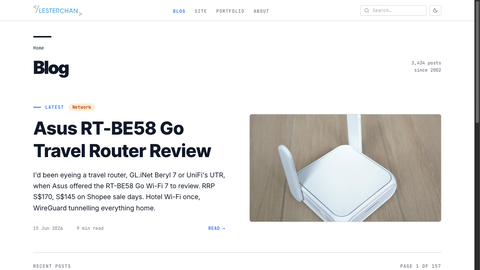 Lester Chan's Website 6.0 - Screenshot #1